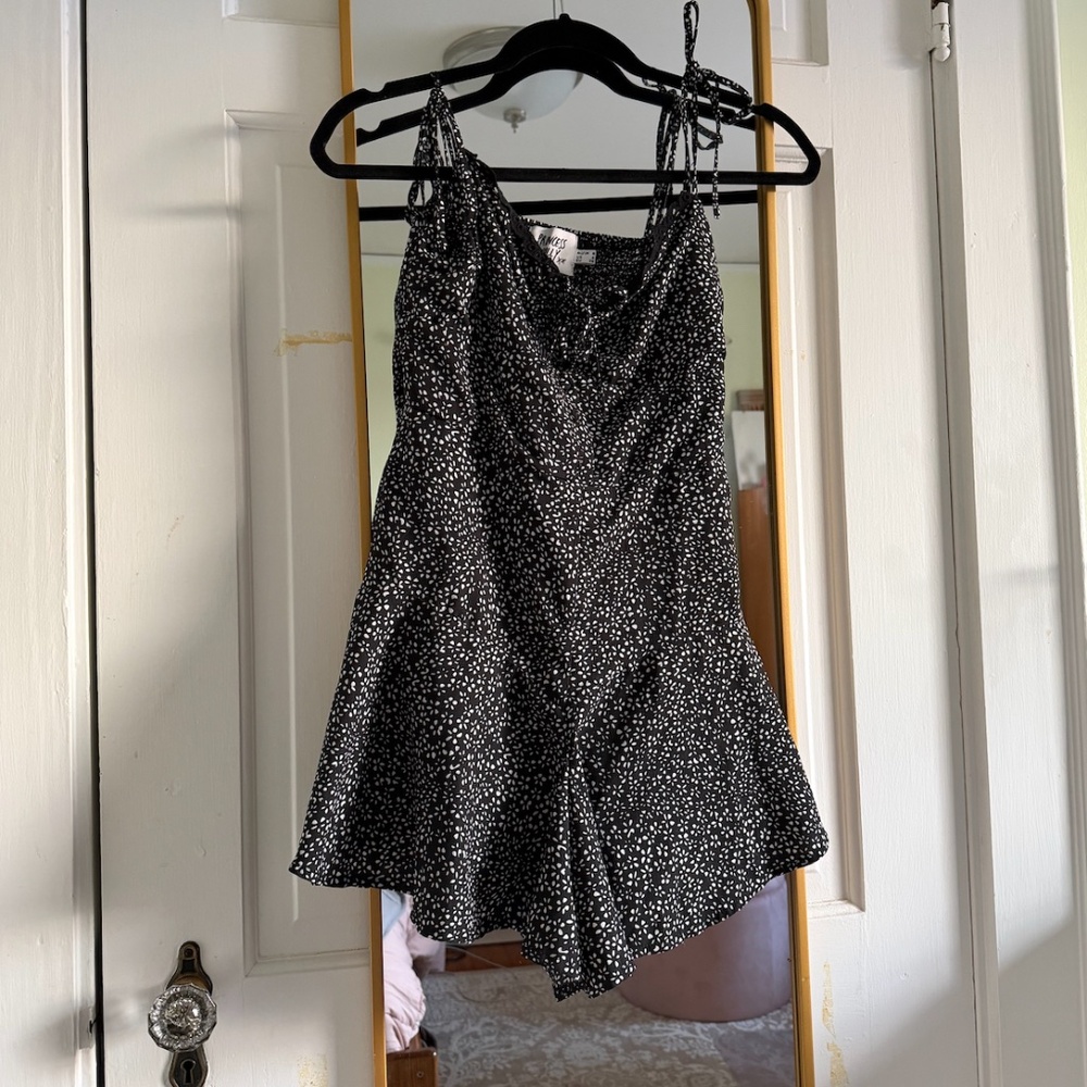 Princess Polly Black and White Floral Romper